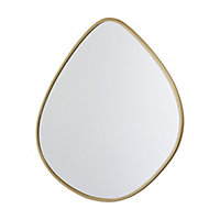 Curved Wall-mounted Framed mirror, (H)50.5cm