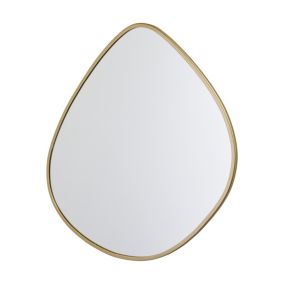 Curved Wall-mounted Framed mirror, (H)50.5cm
