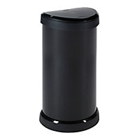 Curver Deco Black Plastic Bin - 40L