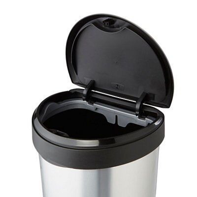 Curver Deco Standard Stainless steel effect Plastic Bin - 40L