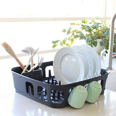 Curver Essentials Dark grey Square Drainer, (W)391mm