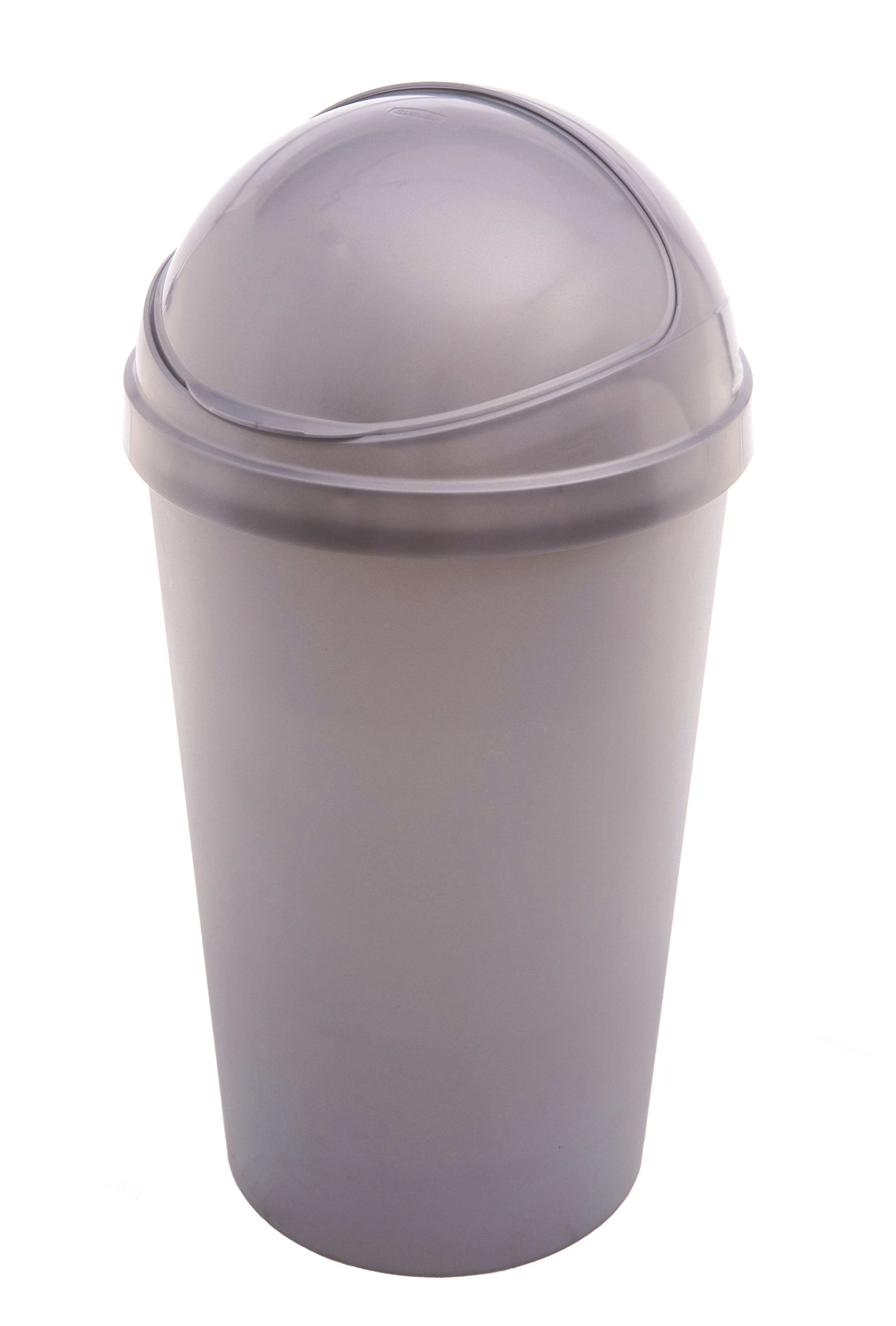Curver Grey Plastic Circular Kitchen bin, 50L DIY at B&Q