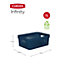 Curver Infinity Dots Blue Plastic Stackable Storage basket (H)14cm (W)27cm (D)36cm
