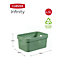 Curver Infinity Dots Green Plastic Stackable Storage basket (H)12cm (W)18cm (D)26cm