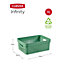 Curver Infinity Dots Green Plastic Stackable Storage basket (H)14cm (W)27cm (D)36cm