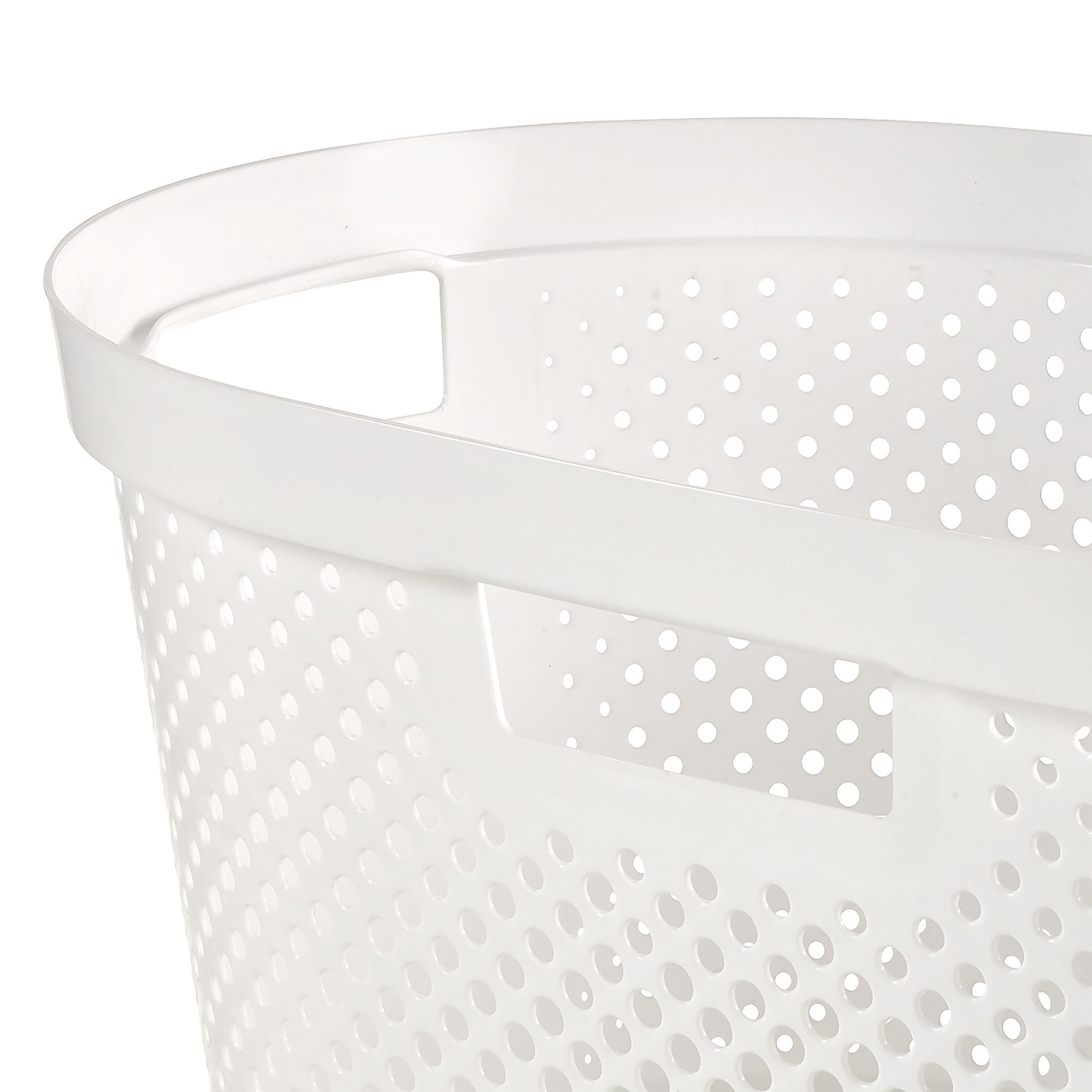 Curver Infinity White Dot Plastic Laundry basket, 40L
