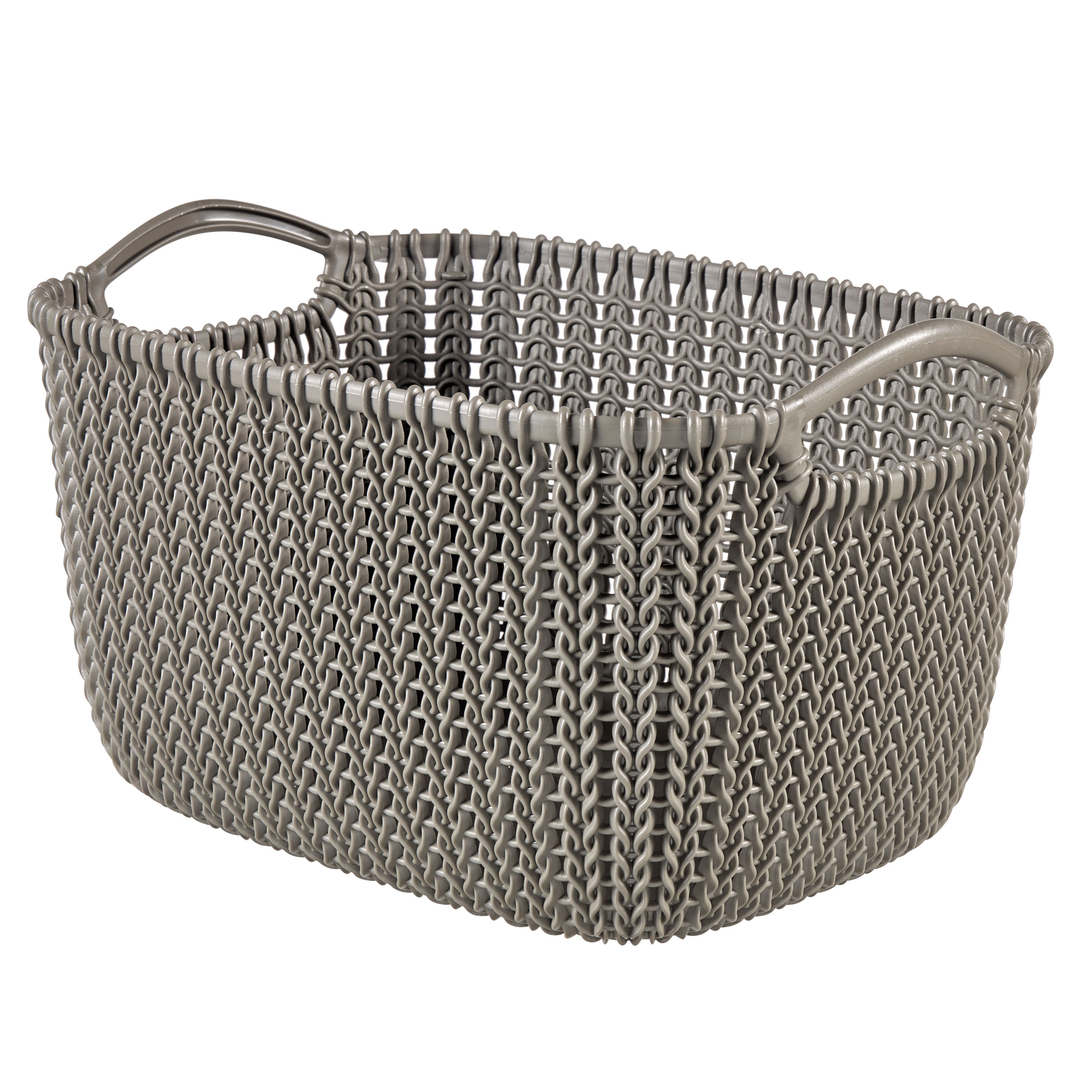 Curver Knit collection Harvest brown Plastic Storage basket (H)17cm (W)30cm