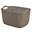 Curver Knit collection Harvest brown Plastic Storage basket (H)23cm (W)40cm