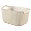 Curver Knit collection Oasis white Plastic Storage basket (H)14cm (W)25cm