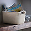 Curver Knit collection Oasis white Plastic Storage basket (H)14cm (W)25cm