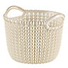 Curver Knit collection Oasis white Plastic Storage basket (H)23cm (W)19cm