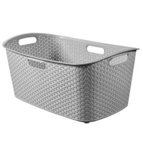 Curver My Style Grey Plastic Laundry basket, 47L