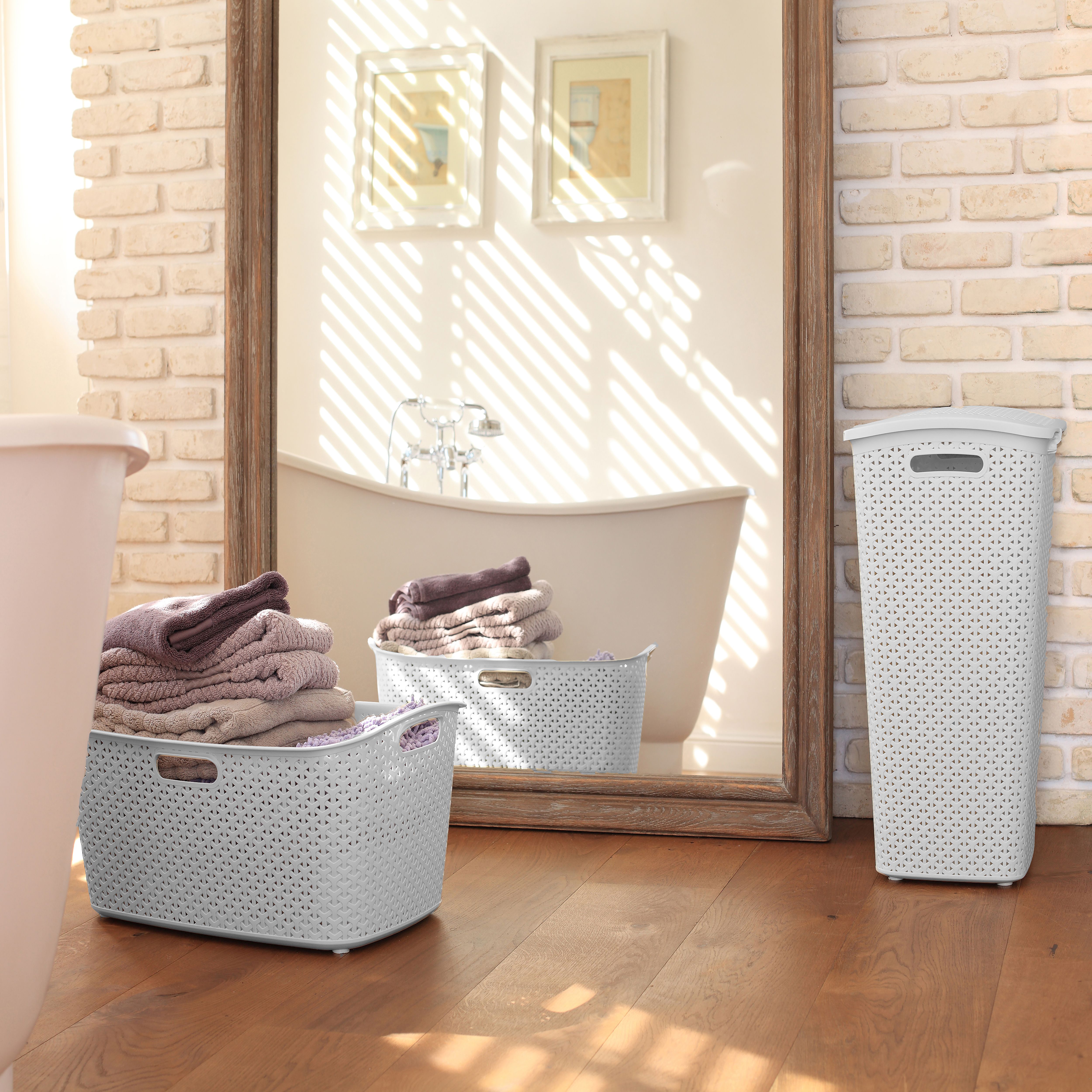 Curver My Style Grey Plastic Laundry basket, 47L