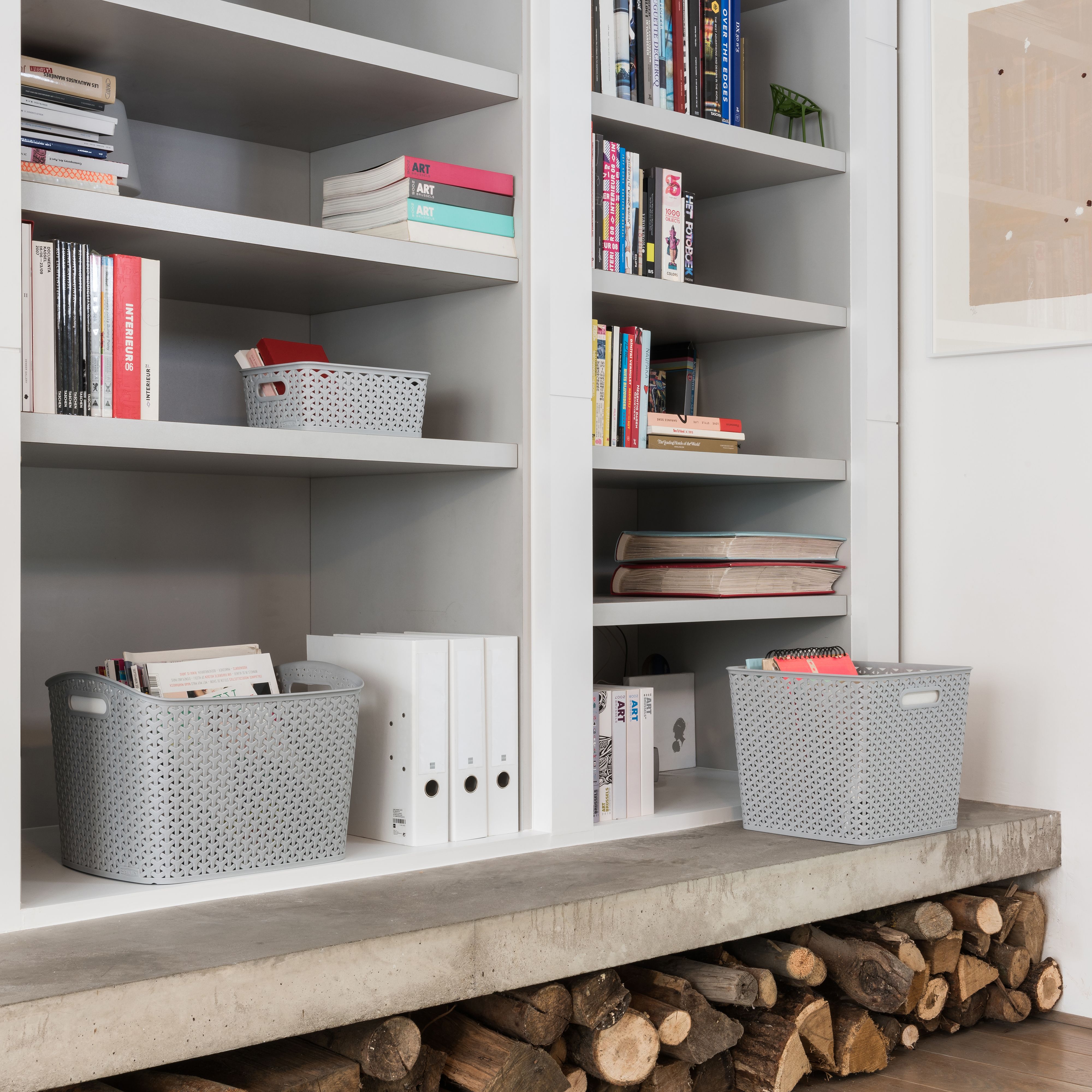 Curver My Style Grey Plastic Stackable Storage basket (H
