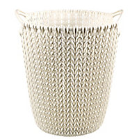 Curver Oasis white Knitted effect Bin - 7L