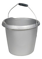 Curver Silver Plastic 10L Bucket