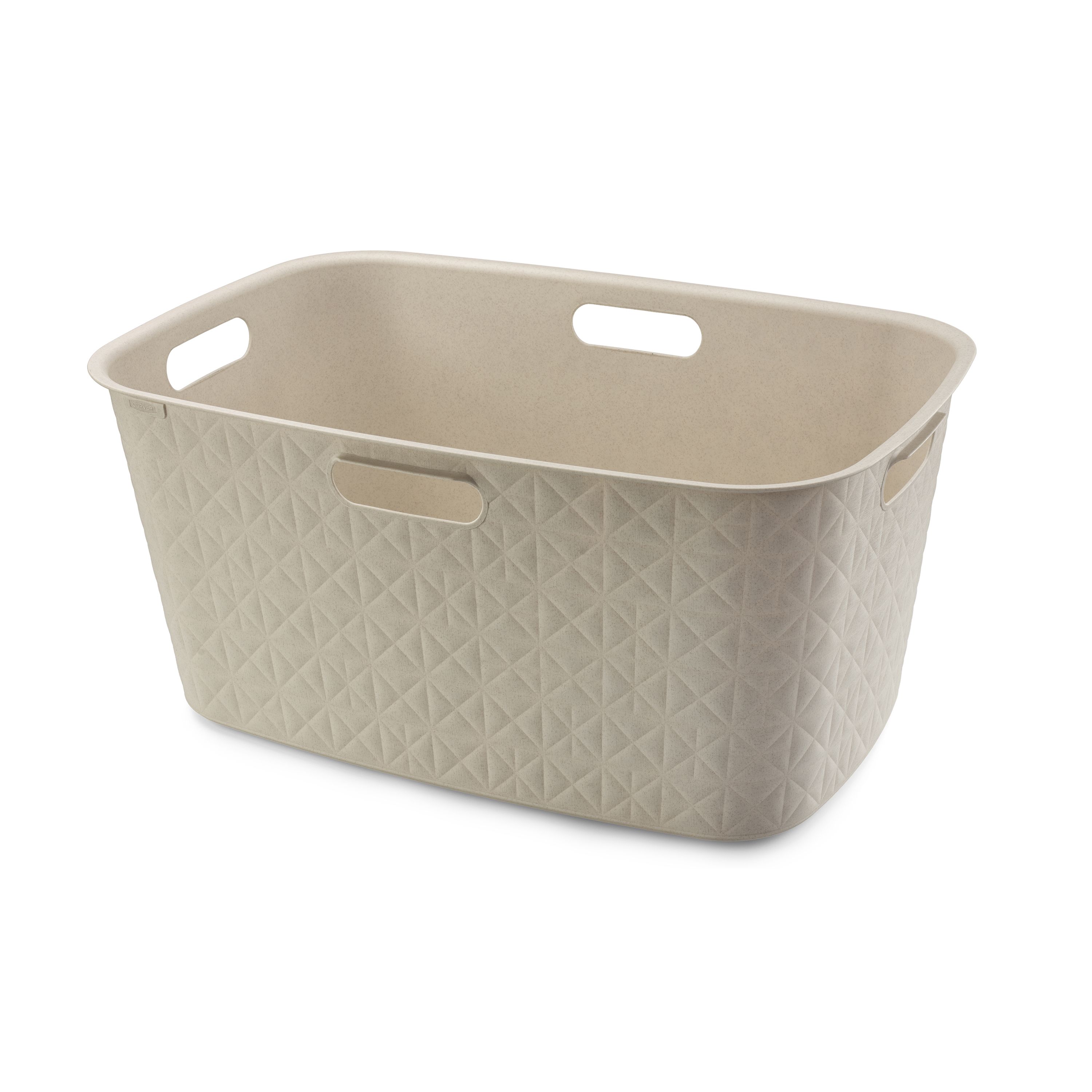 Curver Softex Chalk White Plastic Large Laundry basket, 45L