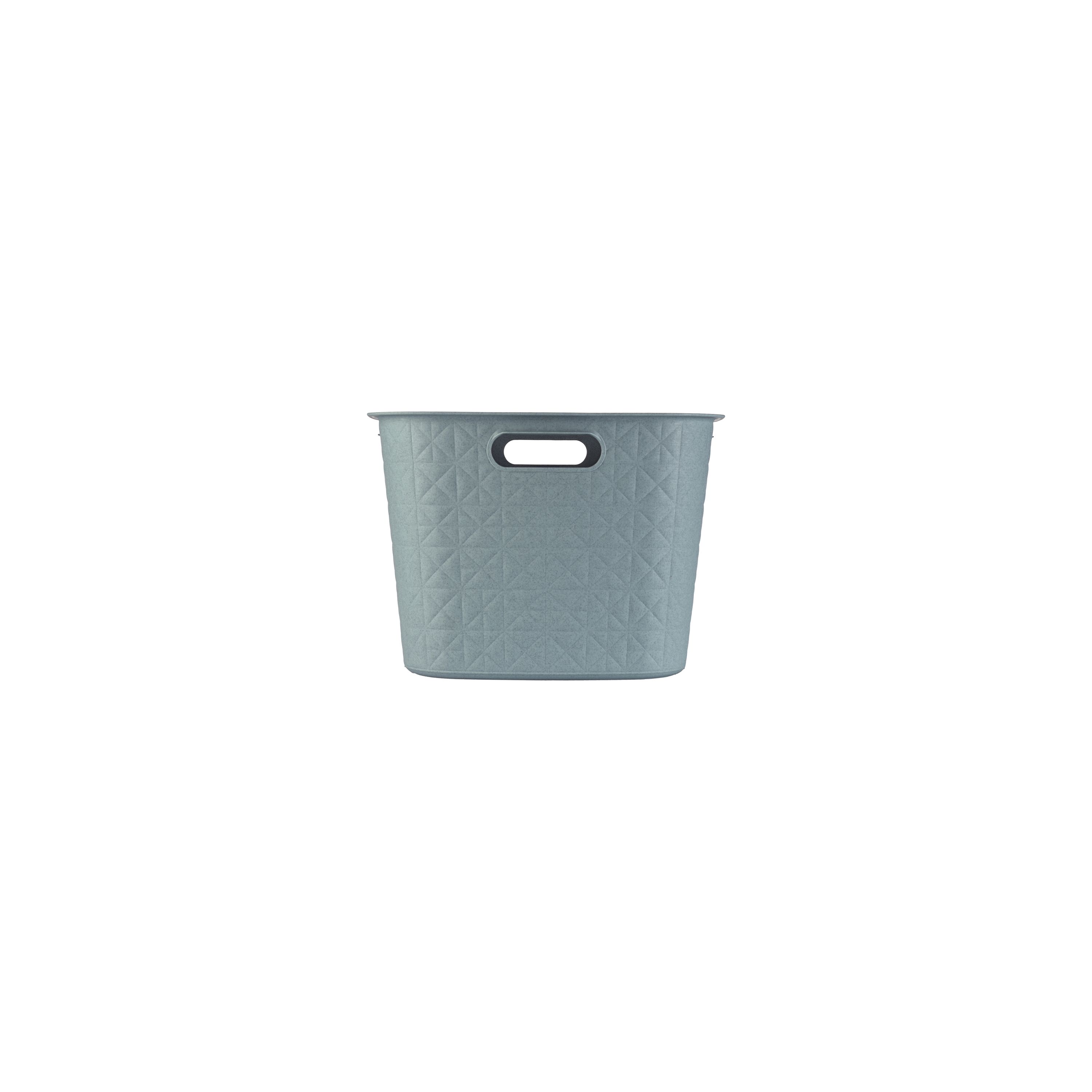 Curver Softex Stone Blue Plastic Large Laundry basket, 45L