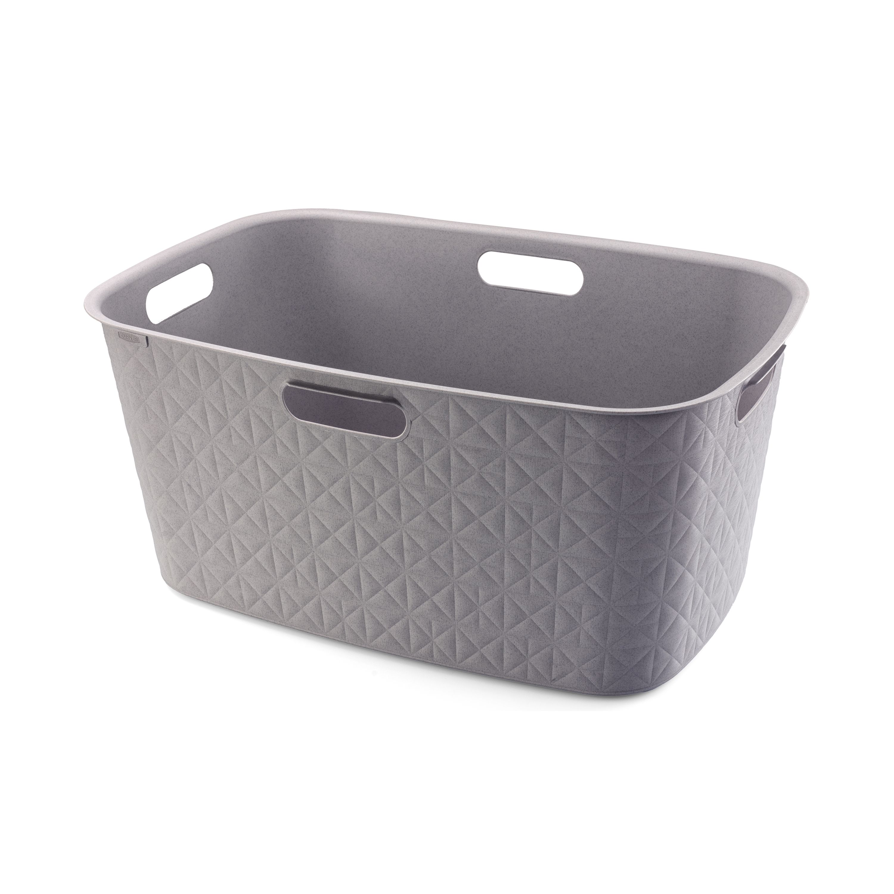 Curver Softex Taupe Plastic Large Laundry basket, 45L