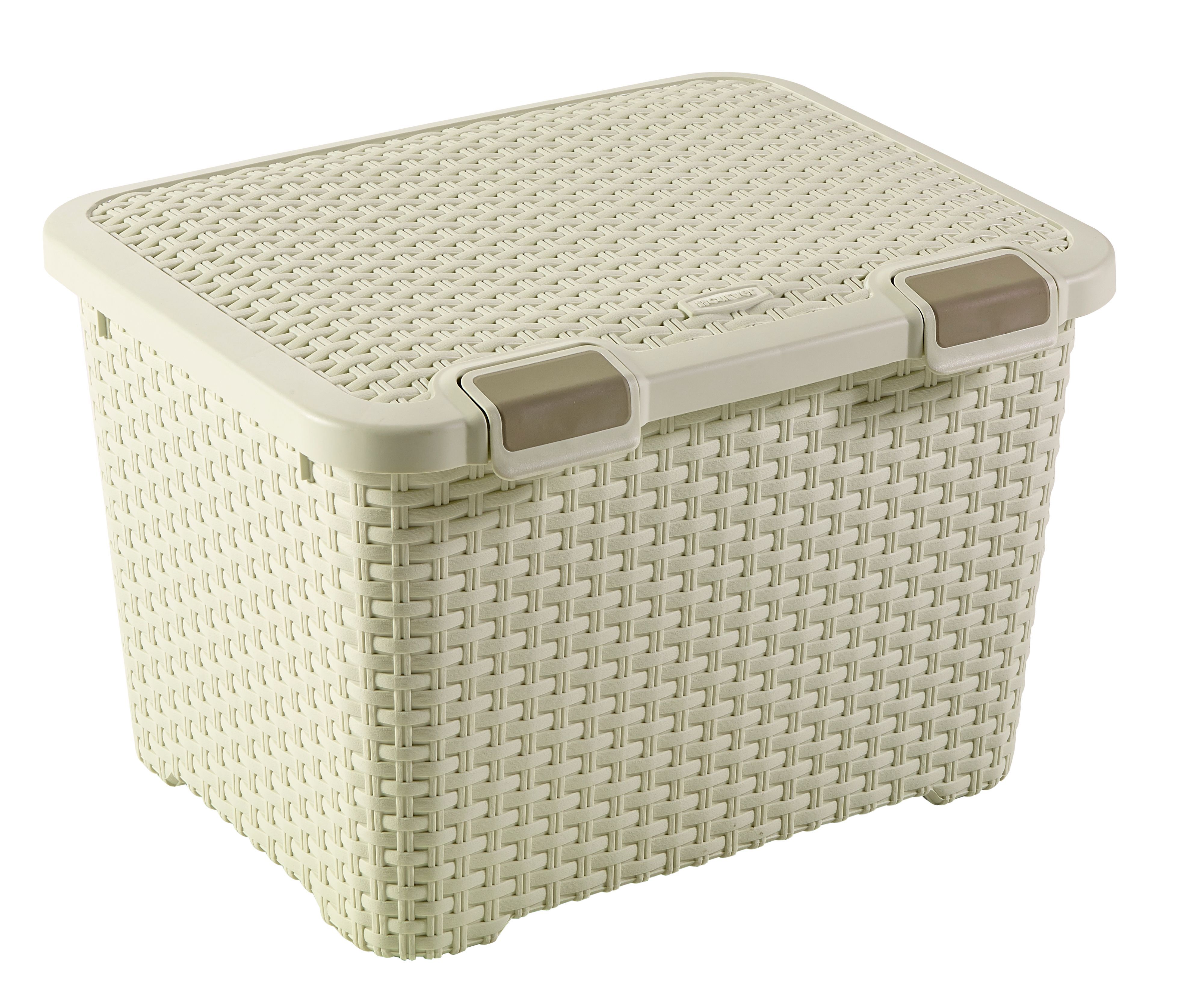 Curver Vintage white 84L Storage trunk DIY at B&Q