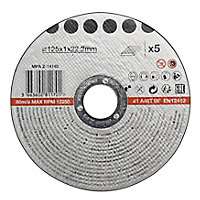 Cutting disc (Dia)125mm, Pack of 5