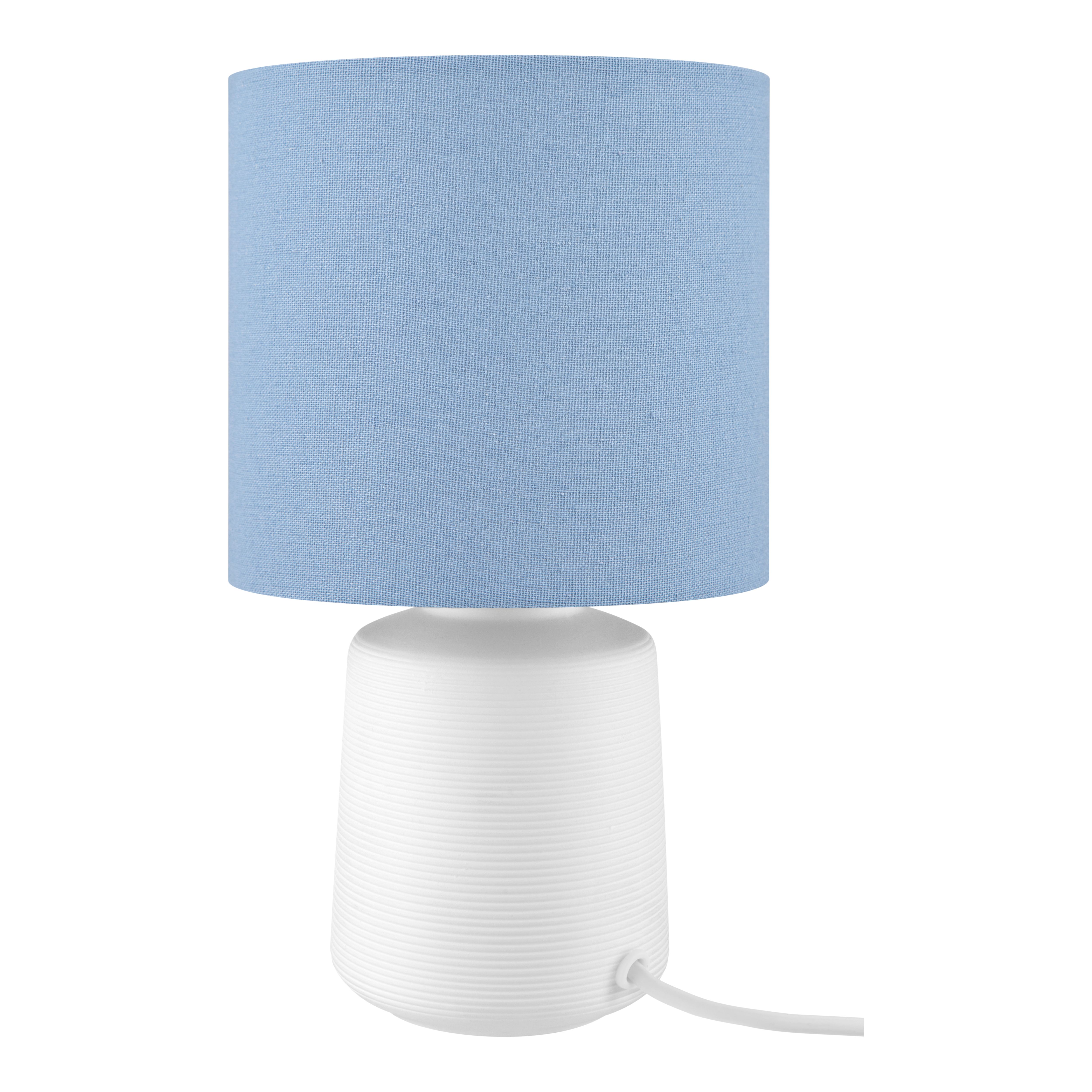 Cylinder White & Blue Table lamp