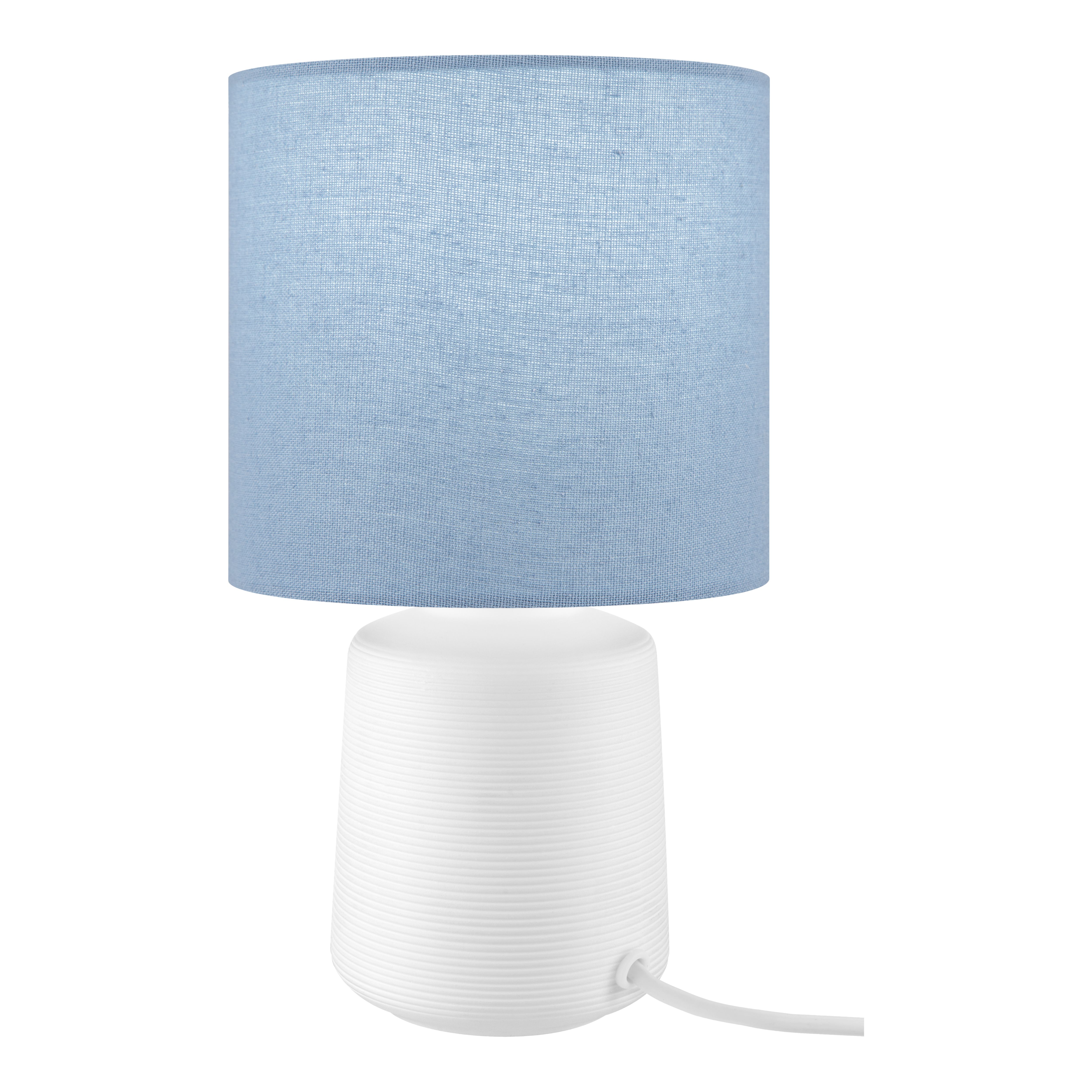 Cylinder White & Blue Table lamp