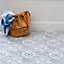 D-C-Fix Floor covering Blue & white Vintage Mosaic effect Tile, Pack of 11