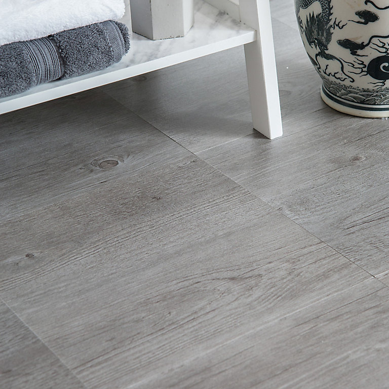 D C Fix Floor Covering Grey Oak Wood, How Do You Lay Self Adhesive Floor Tiles