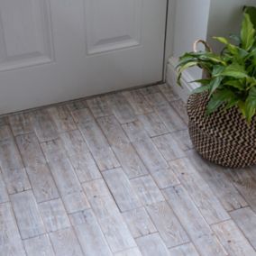 D-C-Fix Floor covering Grey Rustic Oak Wood effect Tiles, Pack of 11