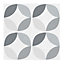 D-C-Fix Grey & white Geometric Tile effect Self-adhesive Vinyl tile, Pack of 11