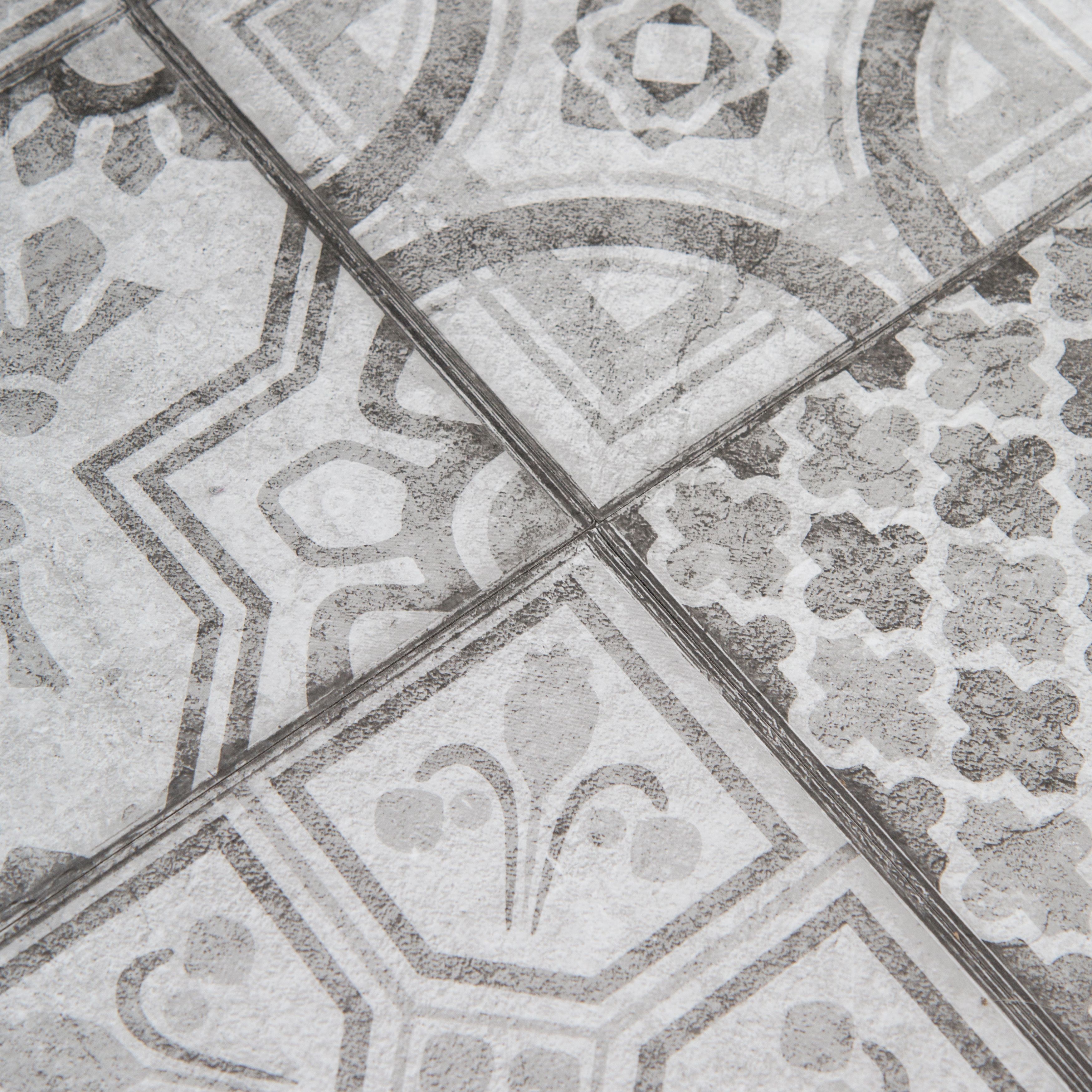 D-C-Fix Grey & white Moroccan Tile effect Self-adhesive Vinyl tile, 1m²