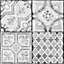 D-C-Fix Grey & white Moroccan Tile effect Vinyl tile, Pack of 11