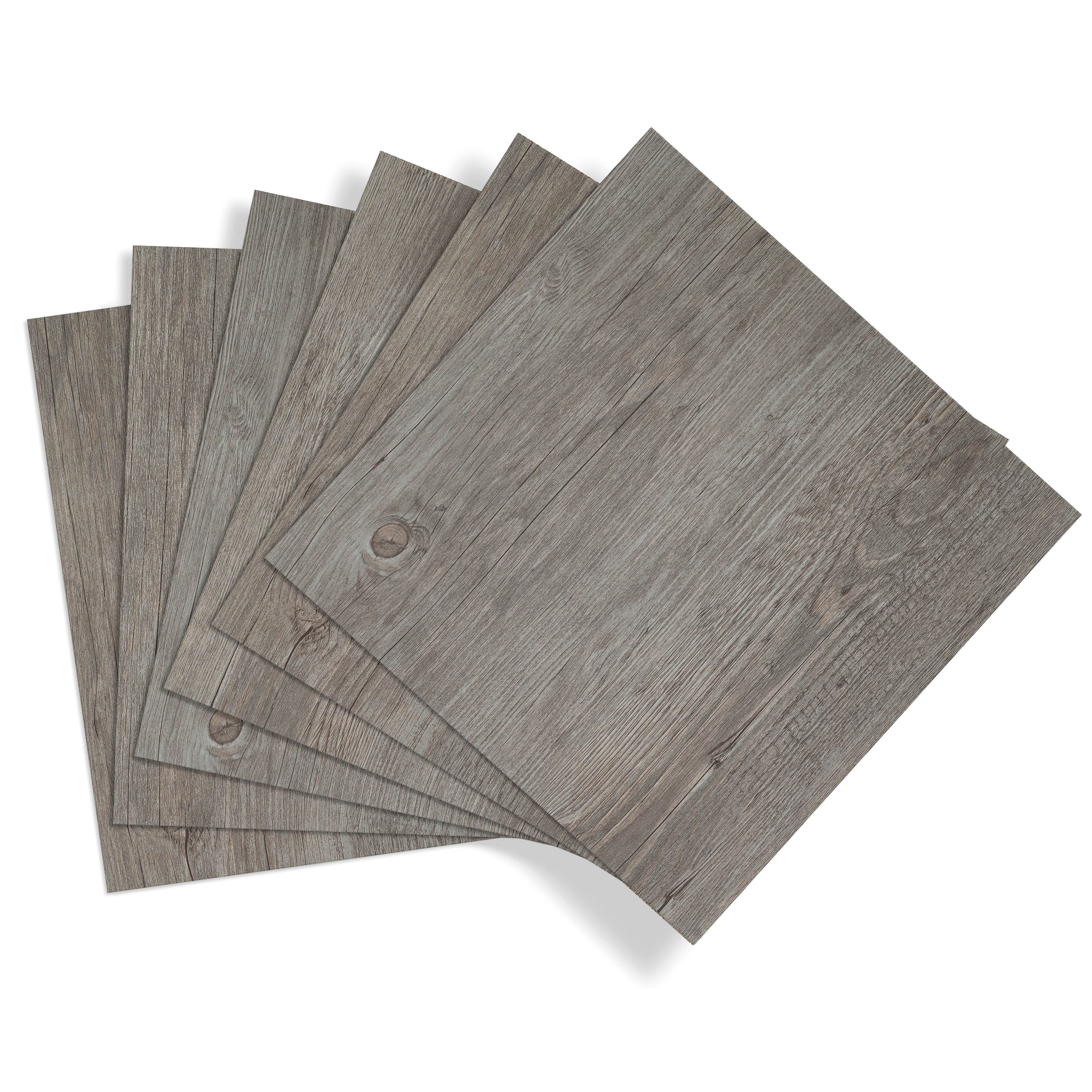 D-C-Fix Grey Wood effect Self-adhesive Vinyl tile, 1.2m²