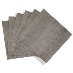 D-C-Fix Grey Wood effect Self-adhesive Vinyl tile, Pack of 11