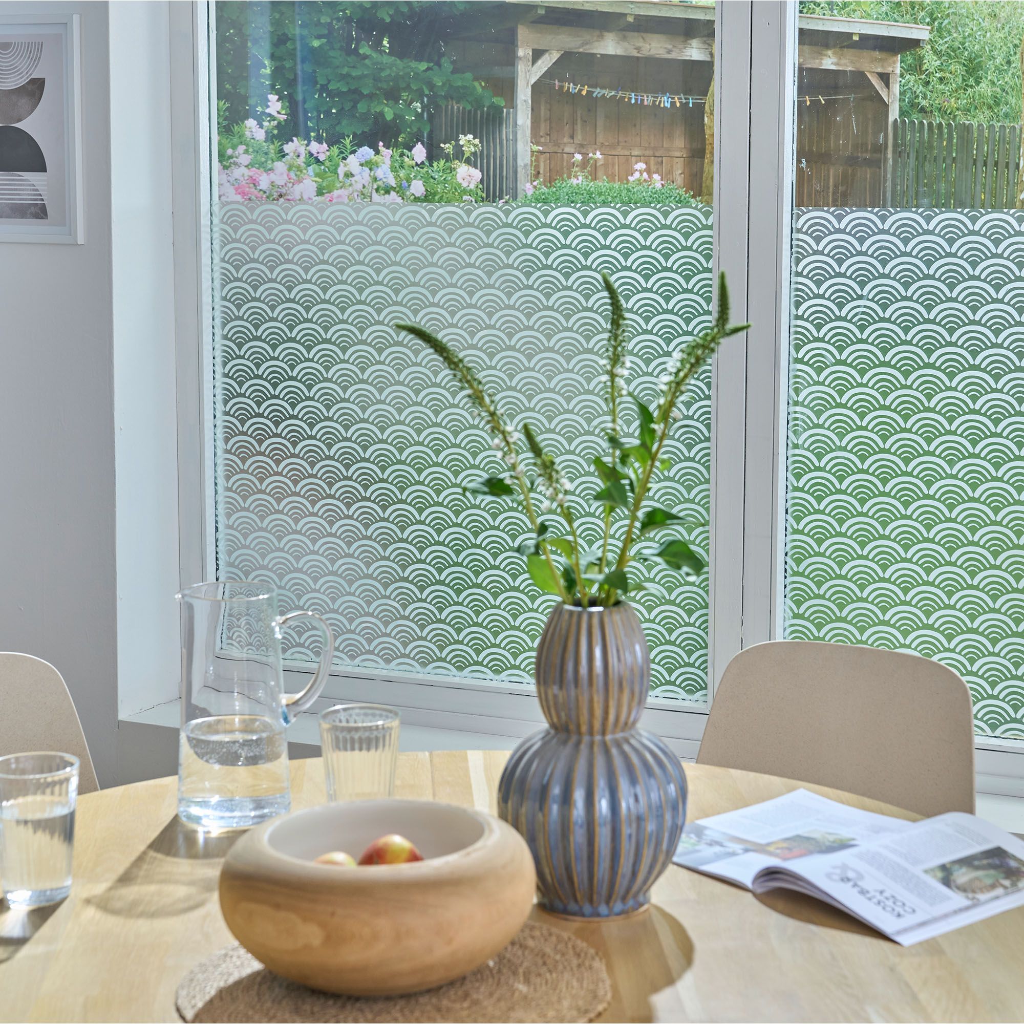 D-C-Fix Mid sheen White & Transparent Frosted effect Window privacy ...