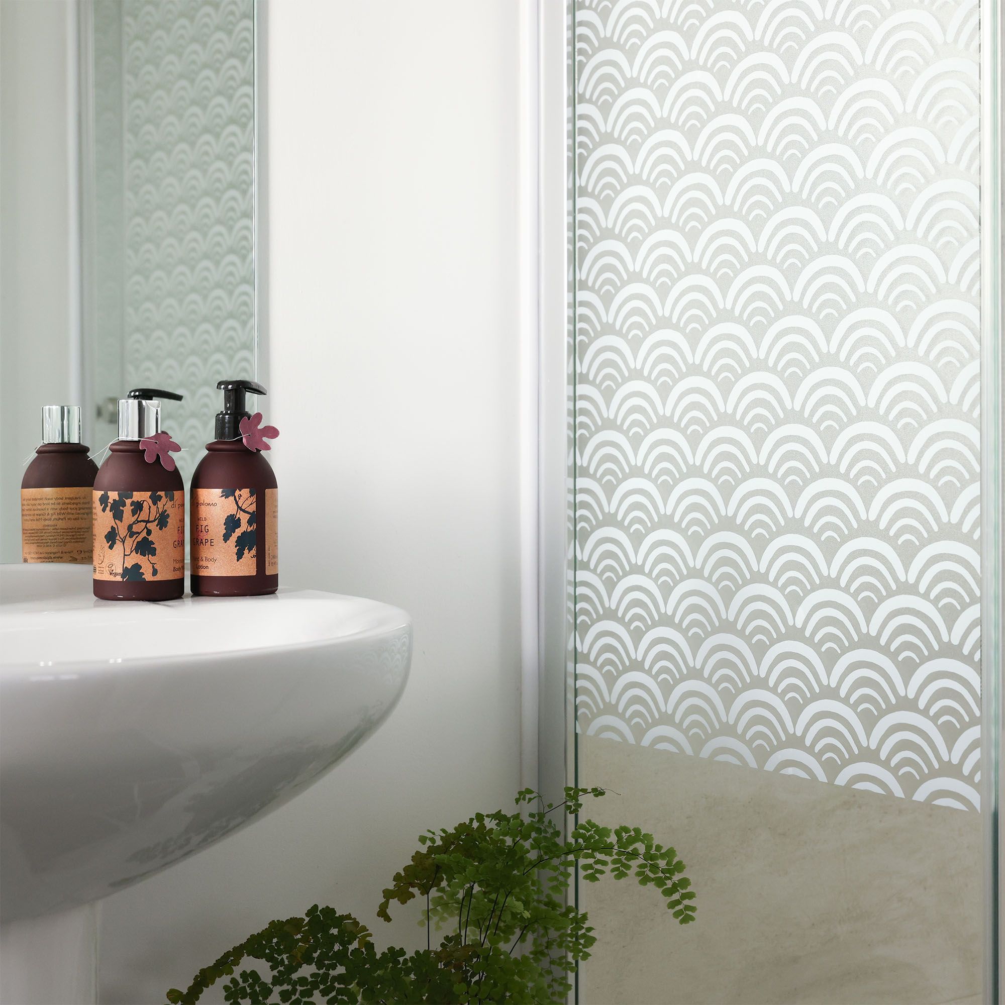 D-C-Fix Mid sheen White & Transparent Frosted effect Window privacy ...
