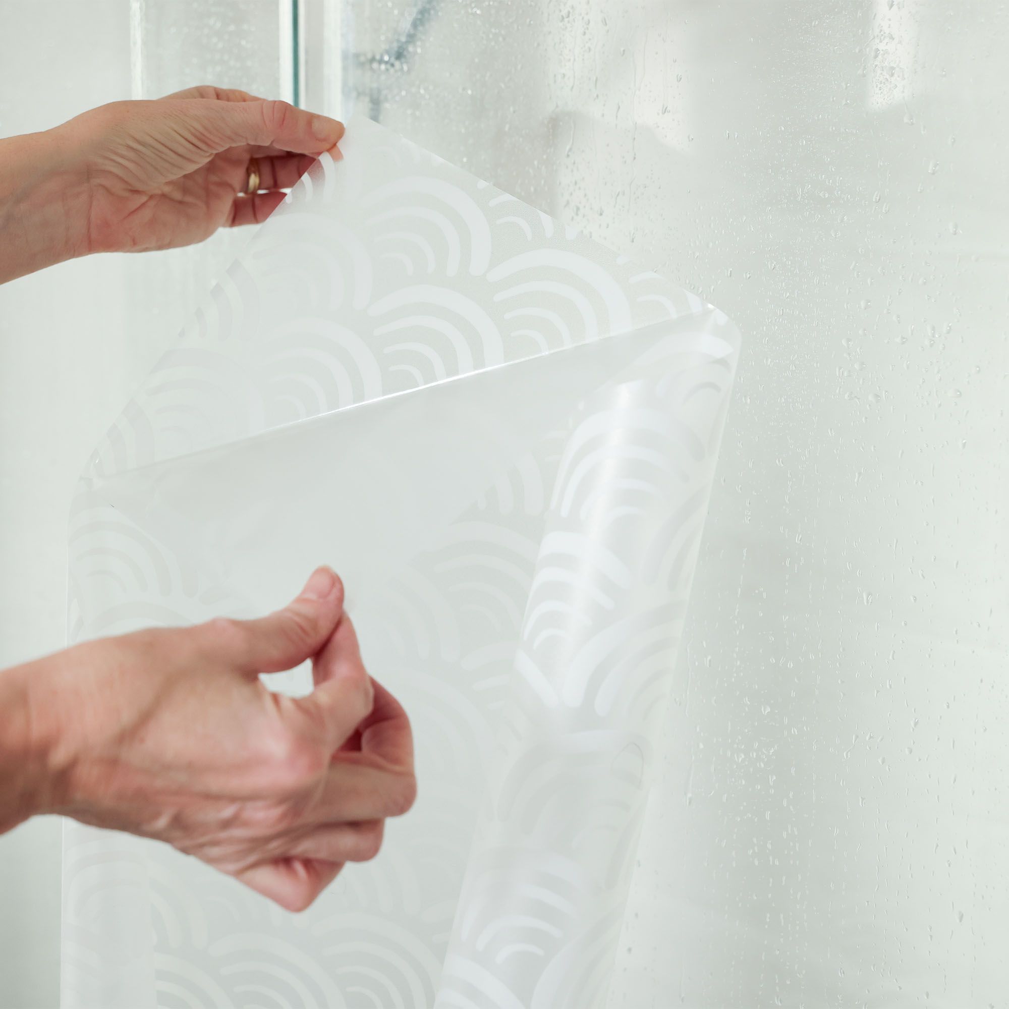 D-C-Fix Mid sheen White & Transparent Frosted effect Window privacy ...