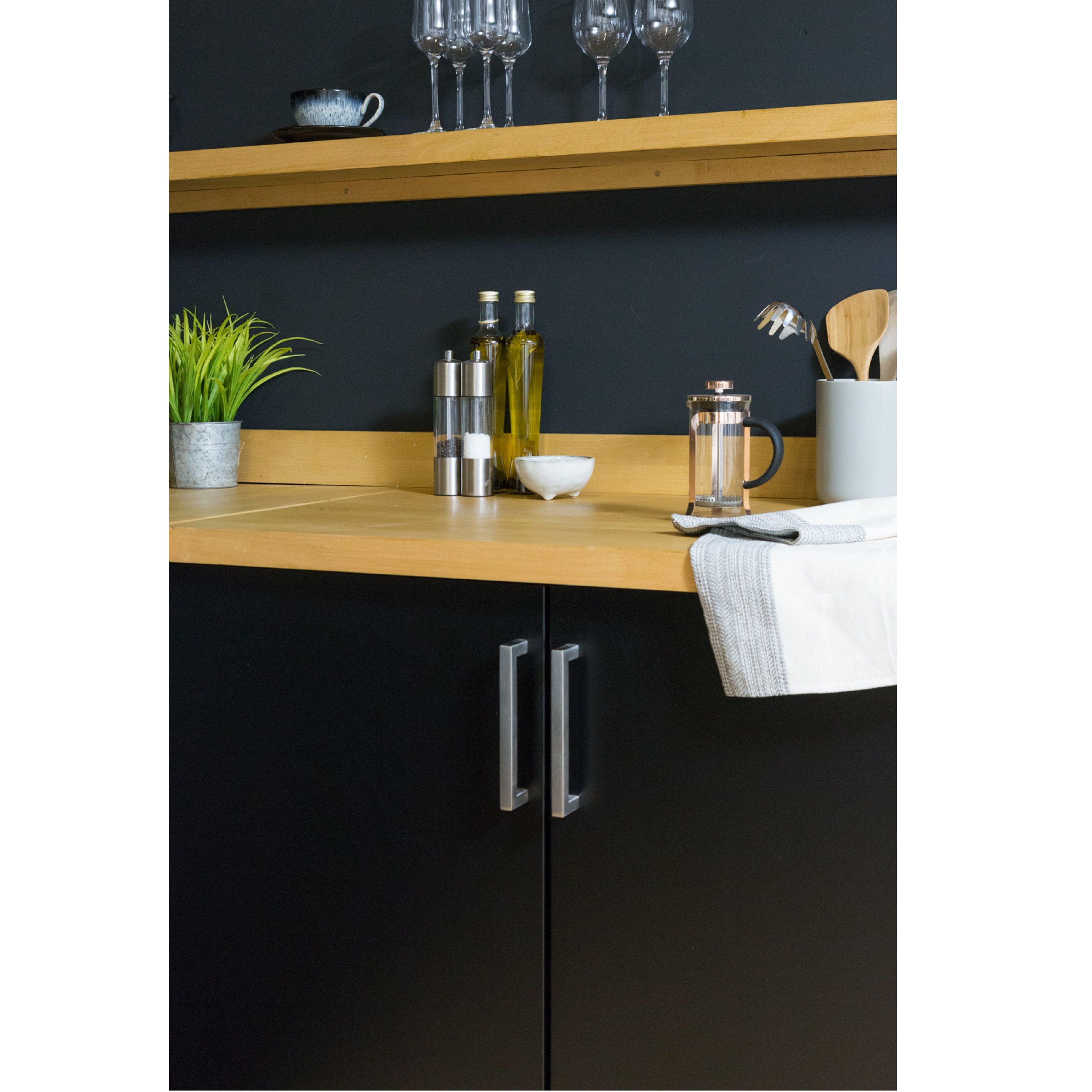 D-C-Fix Plain Matt Black Self-adhesive film (L)2.1m (W)900mm
