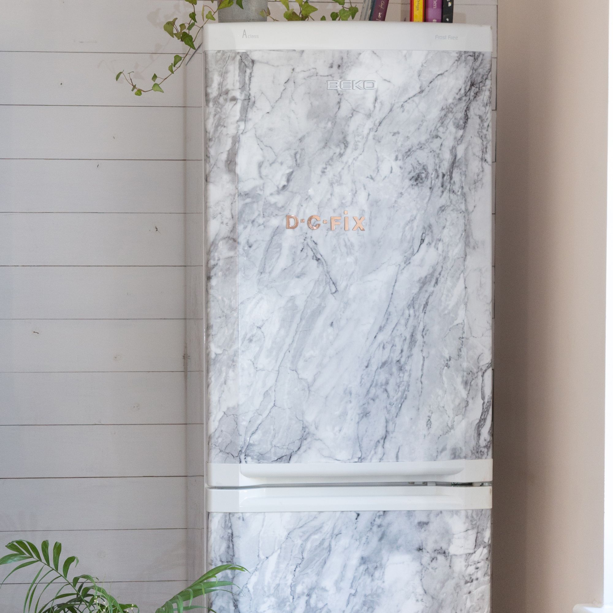 D-C-Fix Romeo Gloss Grey Marble effect Self-adhesive film (L)2.1m (W)900mm