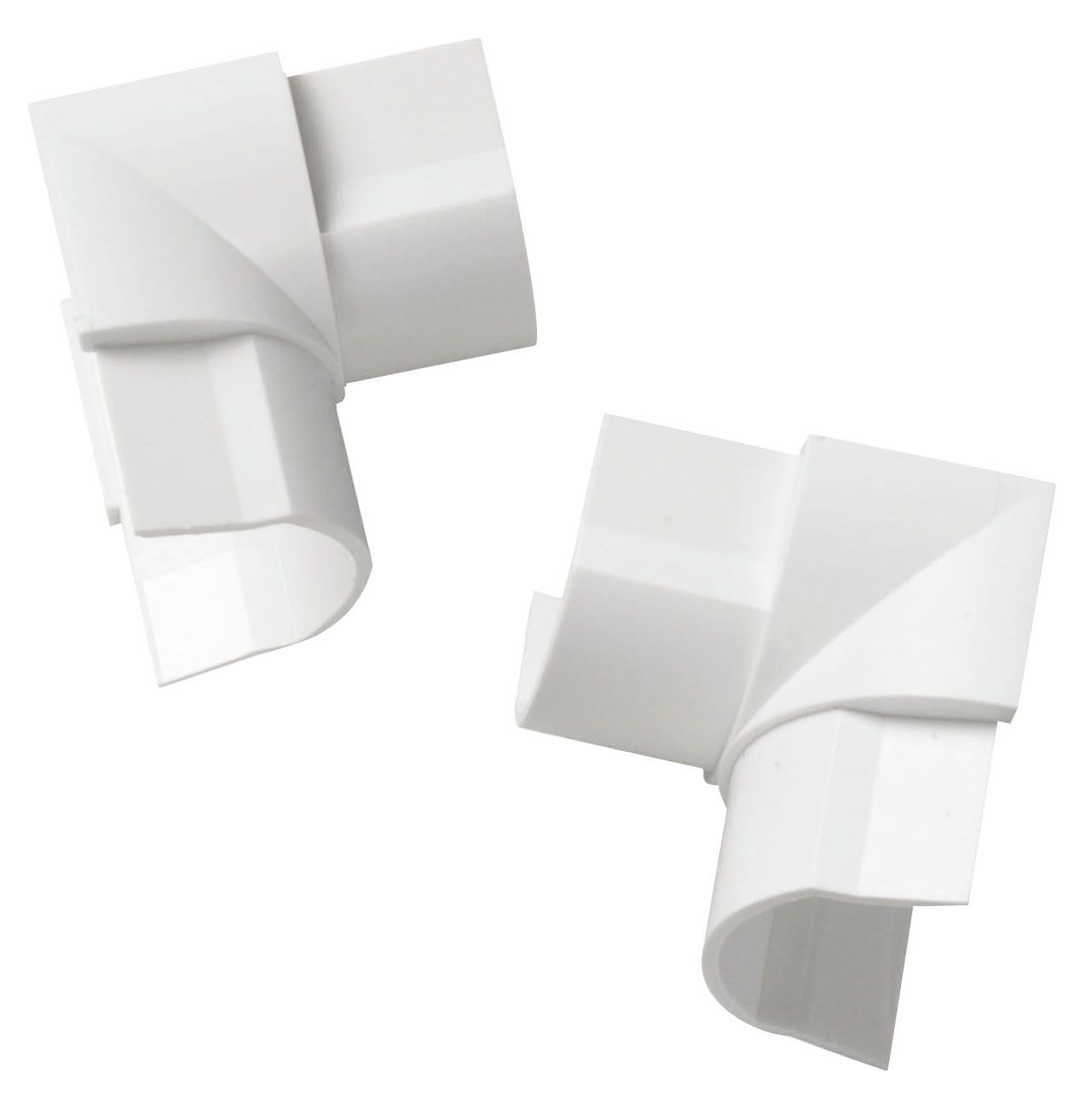 D-Line 90° White Conduit elbow (Dia)40mm, Pack of 2