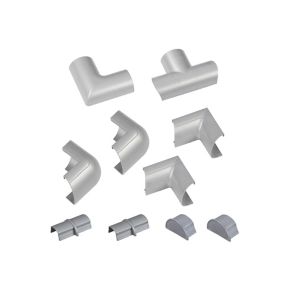 D-Line Aluminium effect Mini 10 Piece Accessory pack (D)15mm, (W)30mm