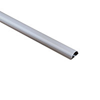 D-Line Aluminium effect Semi-circle Trunking length,(W)30mm (L)2m (H)15mm