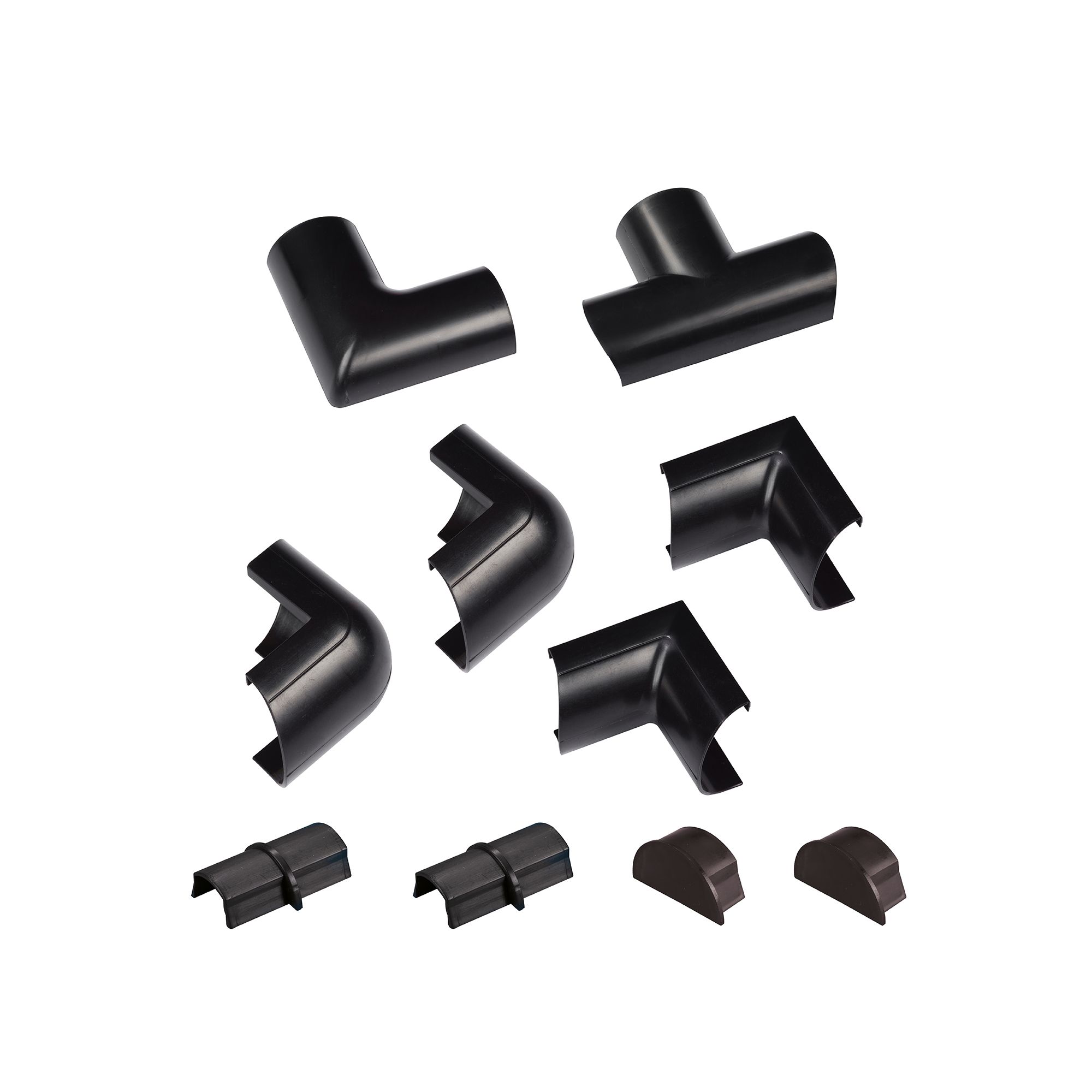 D-Line Black 10 Piece Accessory pack (D)15mm, (W)30mm | DIY at B&Q