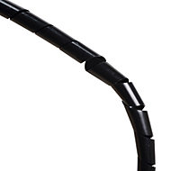 D-Line Black 10mm Cable wrap, (L)2.5m