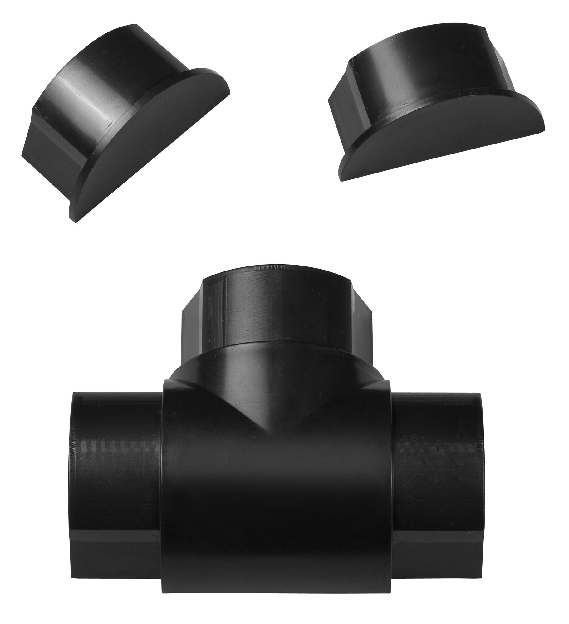D-Line Black 3 Piece Trunking kit (D)25mm, (W)50mm