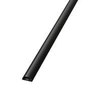 D-Line Black 30mm Semi-circle Trunking length, (L)2m