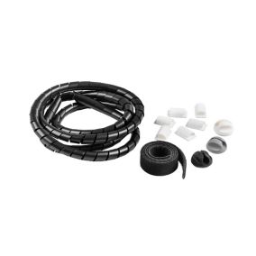 D-Line Black 4 Piece Cable tidy kit