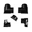 D-Line Black 5 Piece Trunking accessory (D)25mm, (W)50mm