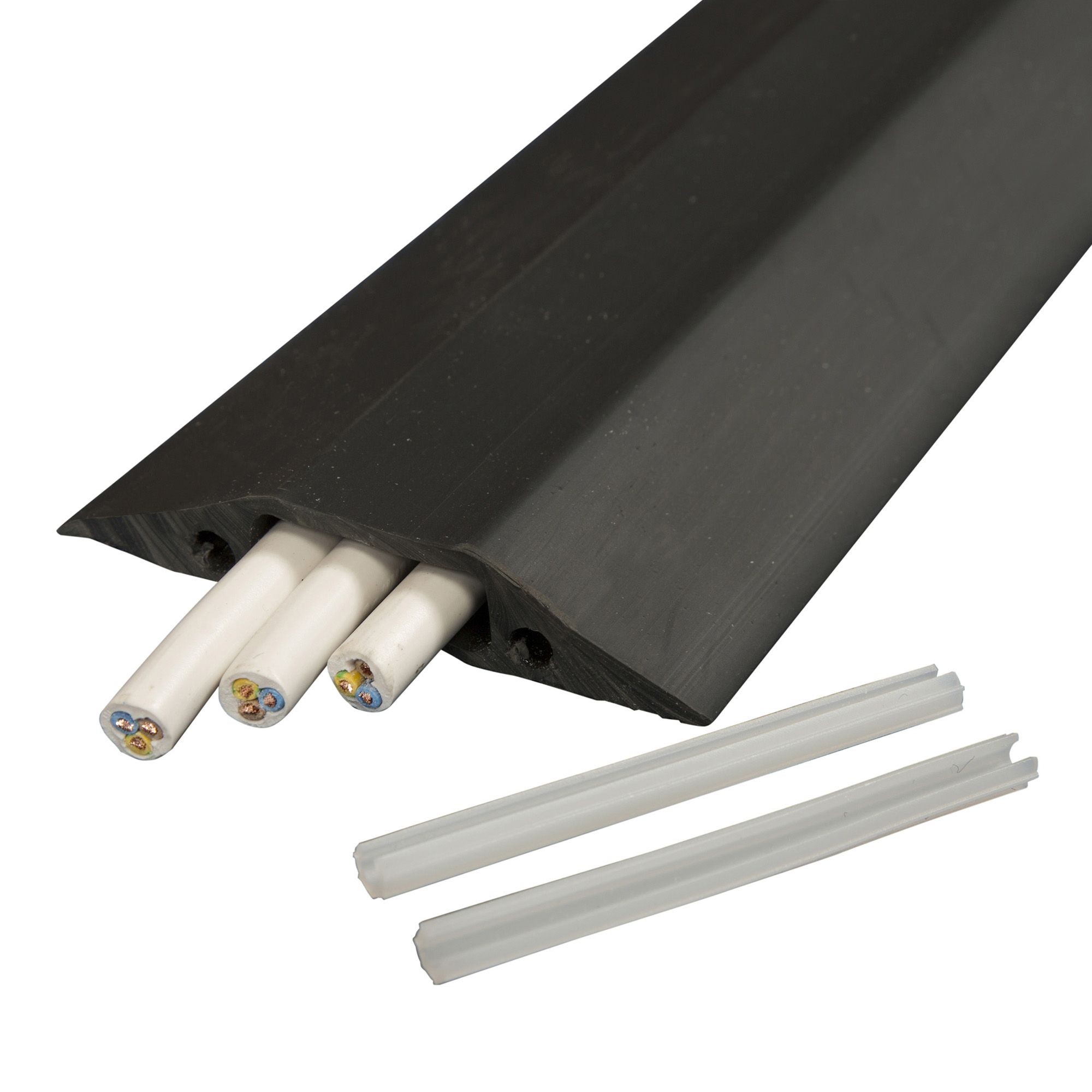 D Line Black Cable entry cover DIY at B&Q